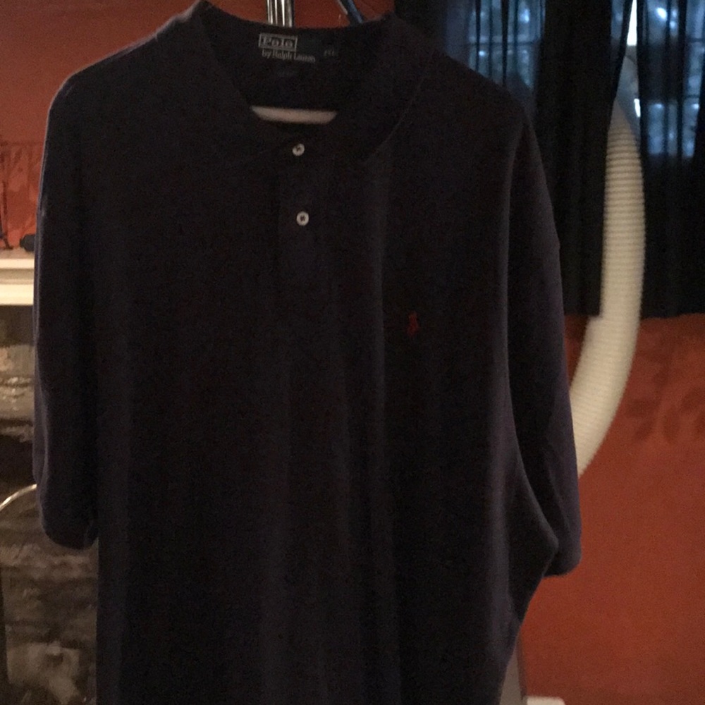 Men’s Dark Blue Polo shirt XXL red horse